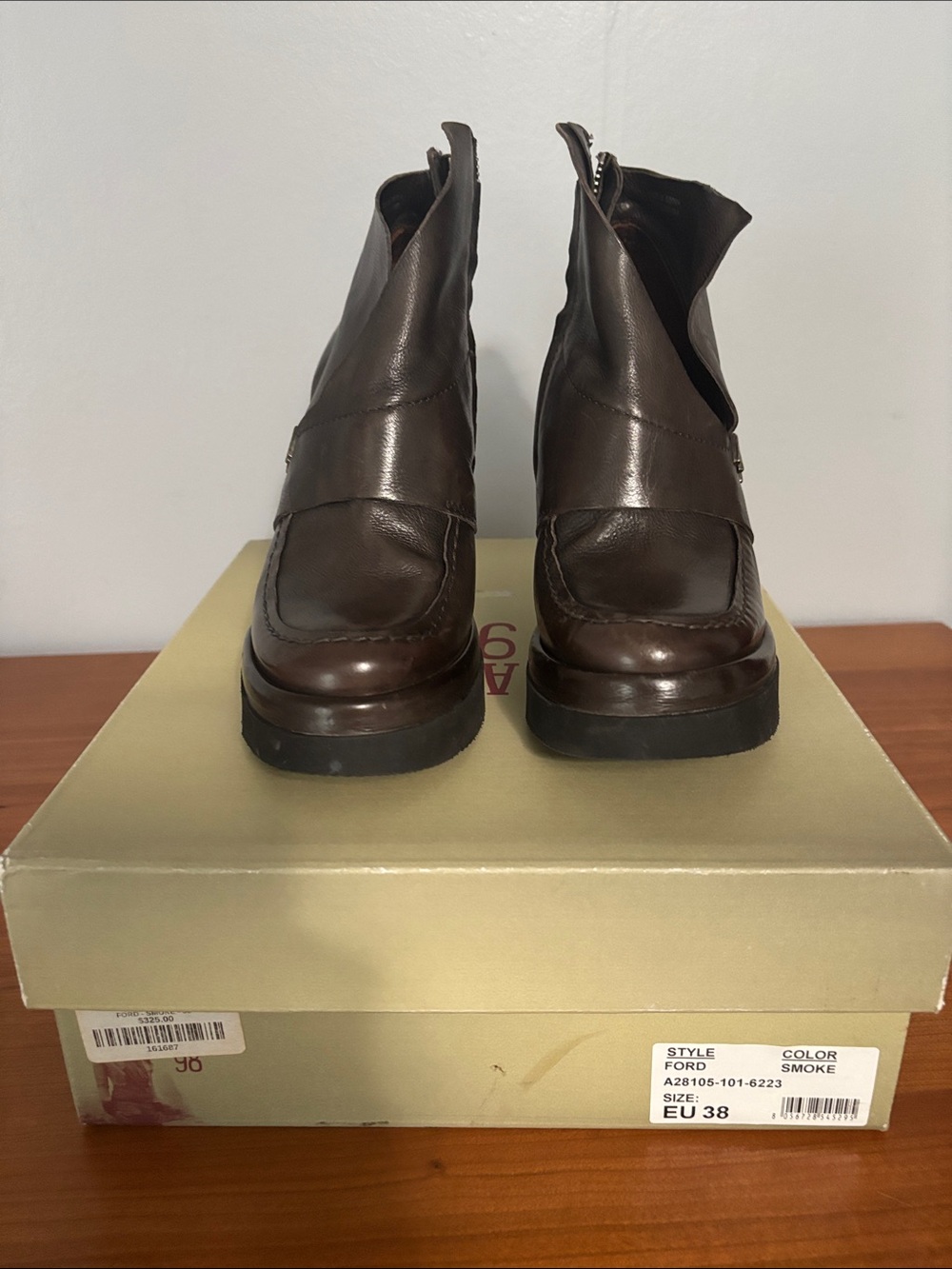 A.S.98 Brown Leather Ankle Boots